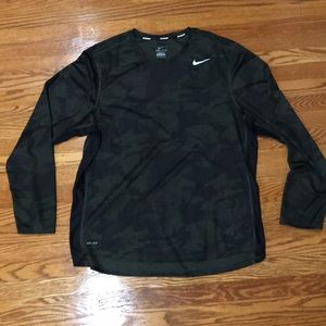 Nike Dri-fit Long Sleeve Camo Shirt